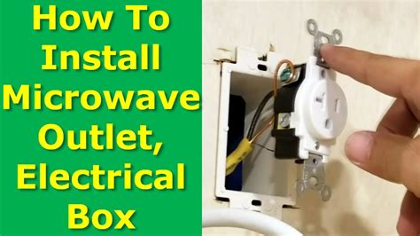 junction box behind microwave|electrical box for microwave cabinet.